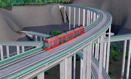模拟城市5 有轨电车轨道桥梁MOD