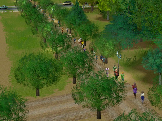 模拟城市5 大学里的林荫土路MOD