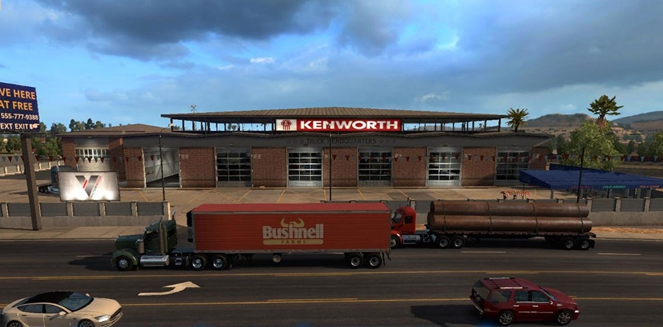 美国卡车模拟 大型车库和服务站MOD