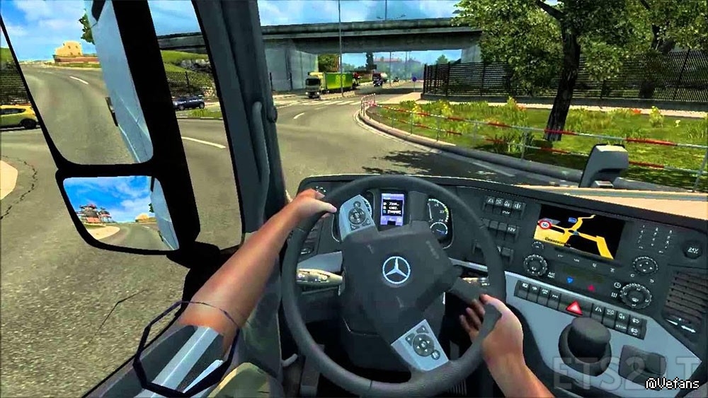 欧洲卡车模拟2 v1.25手握方向盘MOD