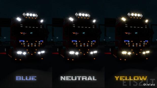 欧洲卡车模拟2 v1.28增加更多与更好的灯光MOD