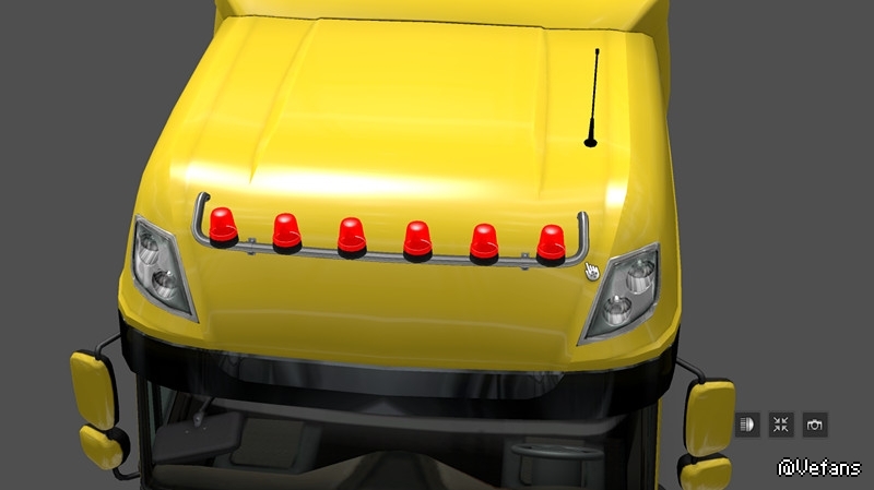 欧洲卡车模拟2 v1.27红色警示灯MOD